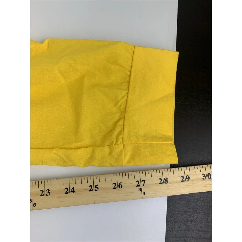 April O’Neil TMNT Costume Yellow Jumpsuit Zip Long Sleeve Stretch Womens Small - Picture 11 of 11